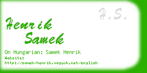 henrik samek business card